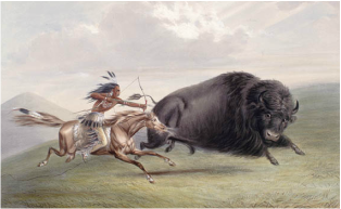 Plains Indian on a Bison Hunt