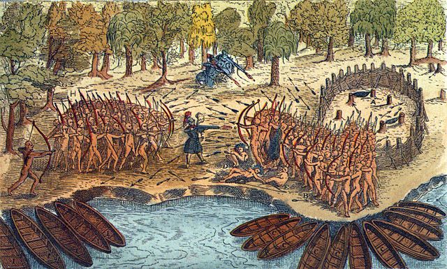 Battle Between Iroquois and Algonquian Tribes