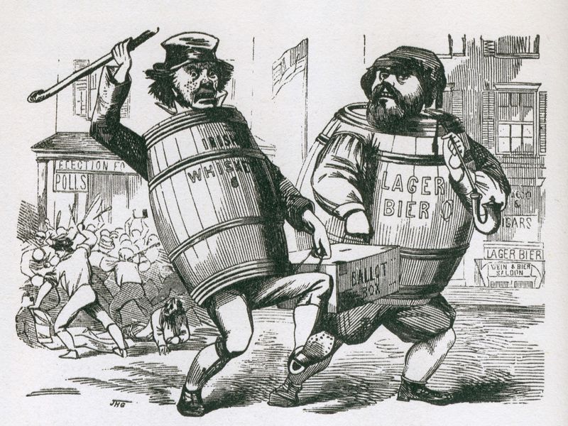 Irish and German Immigrant Historical Political Cartoon