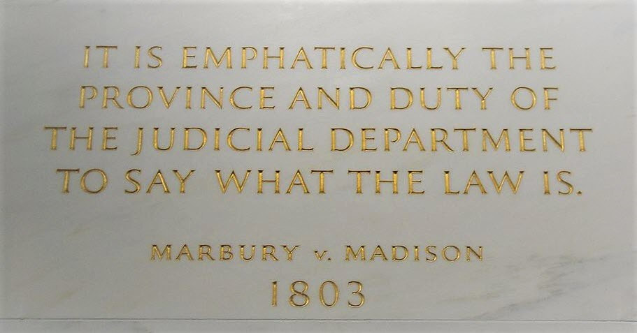 Quote from the Marbury v. Madison Decision
