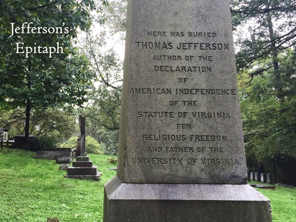 Thomas Jefferson's Epitaph (Virginia Statute for Religious Freedom)